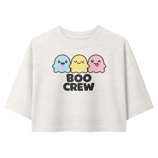 Boo Crew Cropped Tee – Women's Halloween Crop Top - Unsolicited Apparel