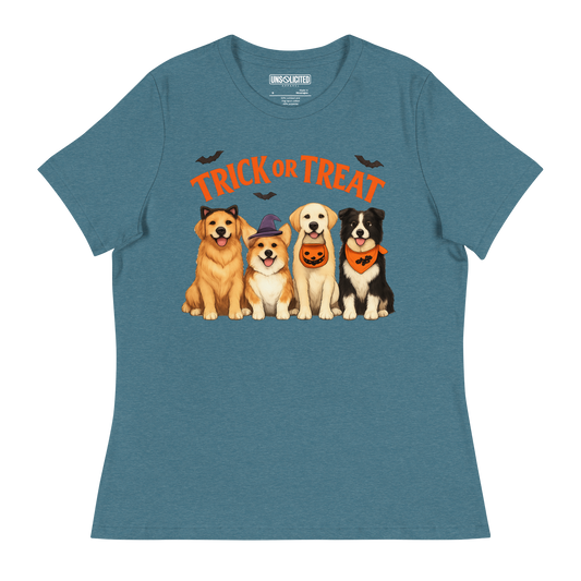 Trick or Treat Dog Mom Shirt – Funny Halloween Dog Tee - Unsolicited Apparel