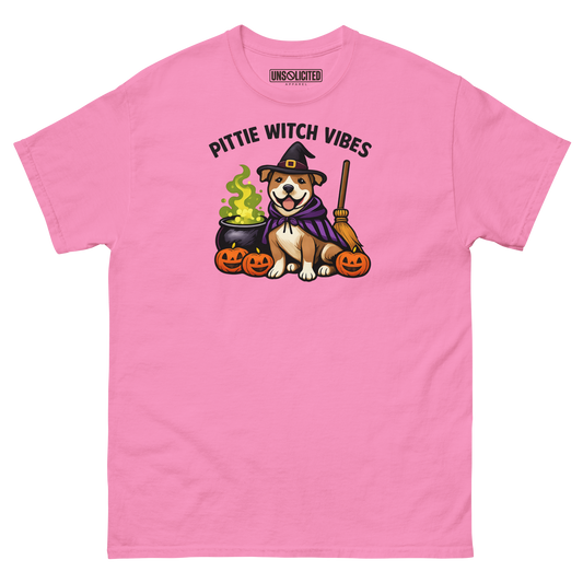 Pittie Witch Vibes Pitbull Halloween Shirt - Unsolicited Apparel