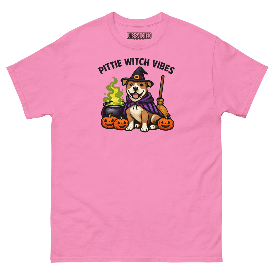 Pittie Witch Vibes Pitbull Halloween Shirt - Unsolicited Apparel