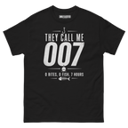 They Call Me 007 Fishing Shirt in Black, front view