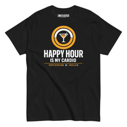 Happy Hour Is My Cardio Funny Drinking Shirt - Unsolicited Apparel