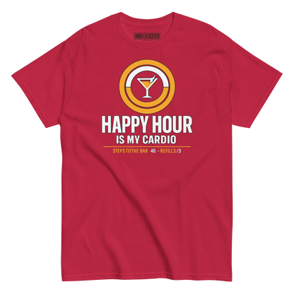 Happy Hour Is My Cardio Funny Drinking Shirt - Unsolicited Apparel