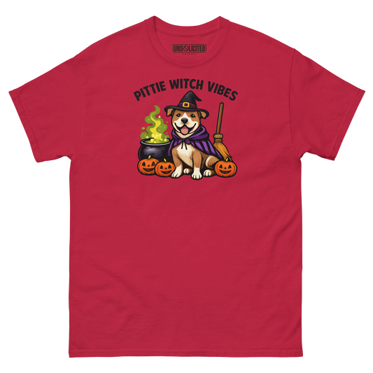 Pittie Witch Vibes Pitbull Halloween Shirt - Unsolicited Apparel