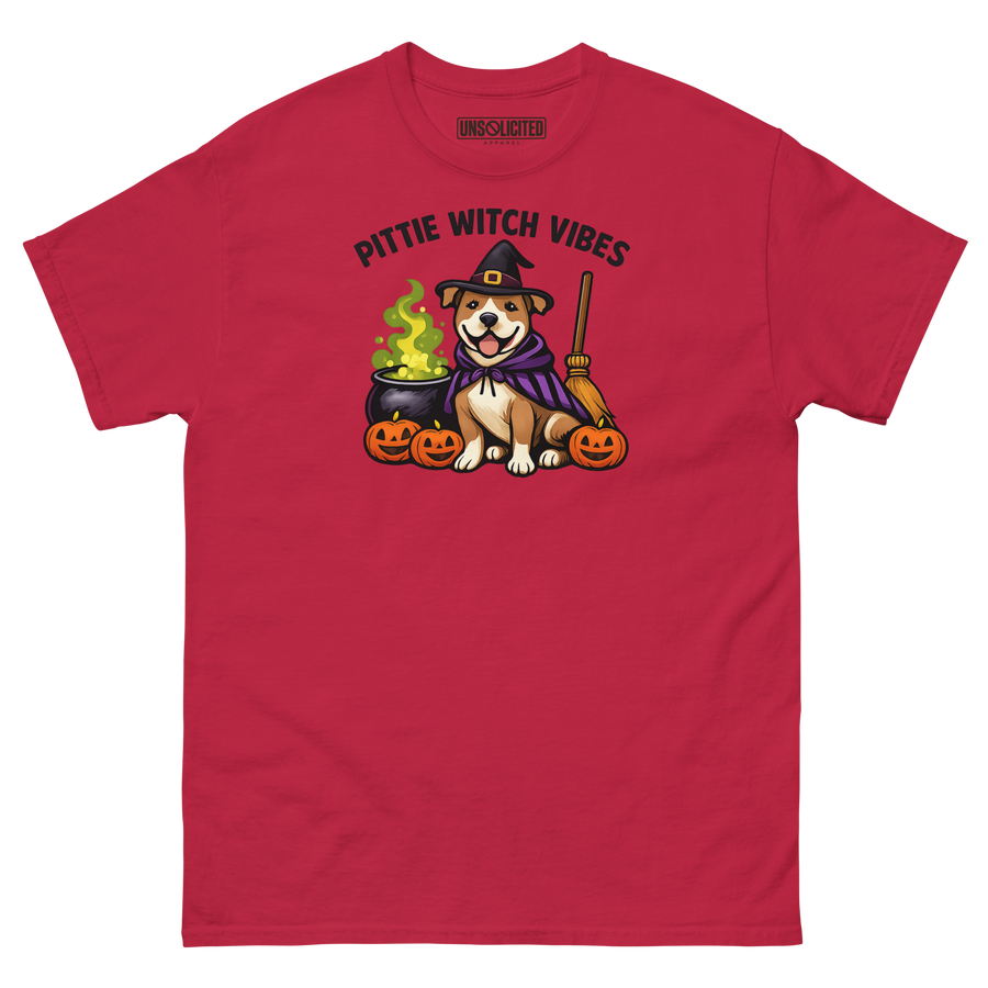 Pittie Witch Vibes Pitbull Halloween Shirt - Unsolicited Apparel