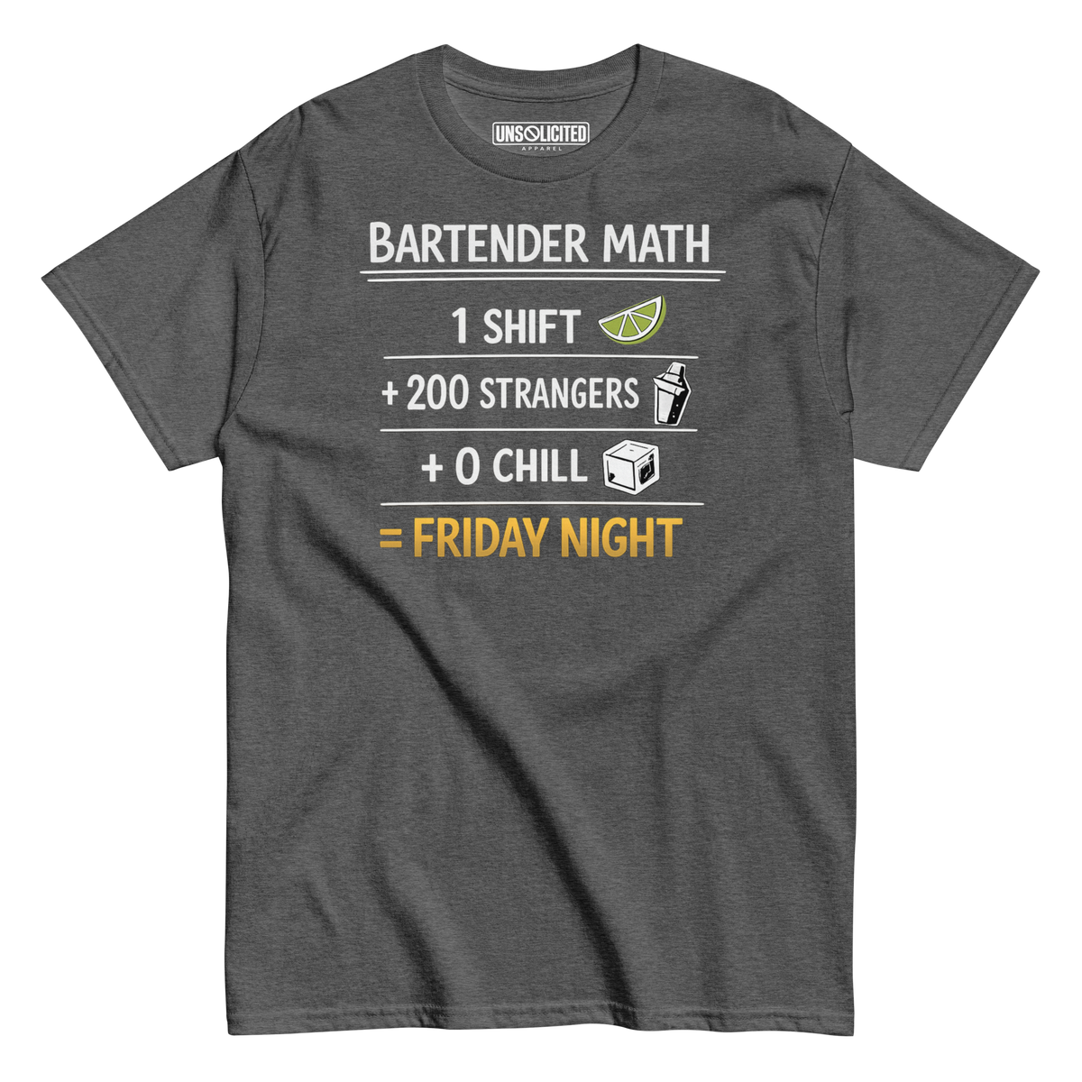 Bartender Math Shirt - Unsolicited Apparel