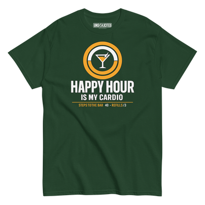 Happy Hour Is My Cardio Funny Drinking Shirt - Unsolicited Apparel