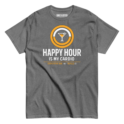 Happy Hour Is My Cardio Funny Drinking Shirt - Unsolicited Apparel