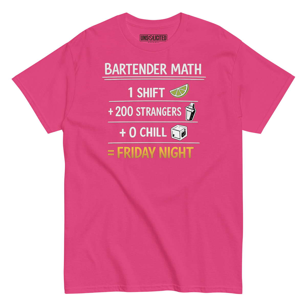 Bartender Math Shirt - Unsolicited Apparel