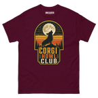 Corgi Howl Club Shirt in Maroon, front view