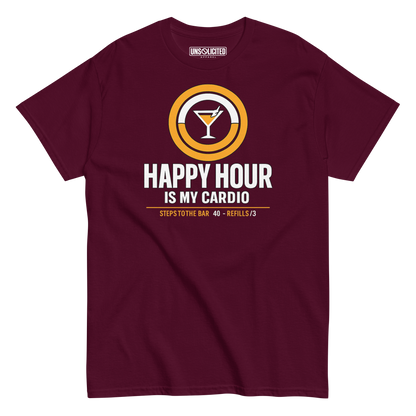 Happy Hour Is My Cardio Funny Drinking Shirt - Unsolicited Apparel