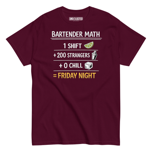 Bartender Math Shirt - Unsolicited Apparel