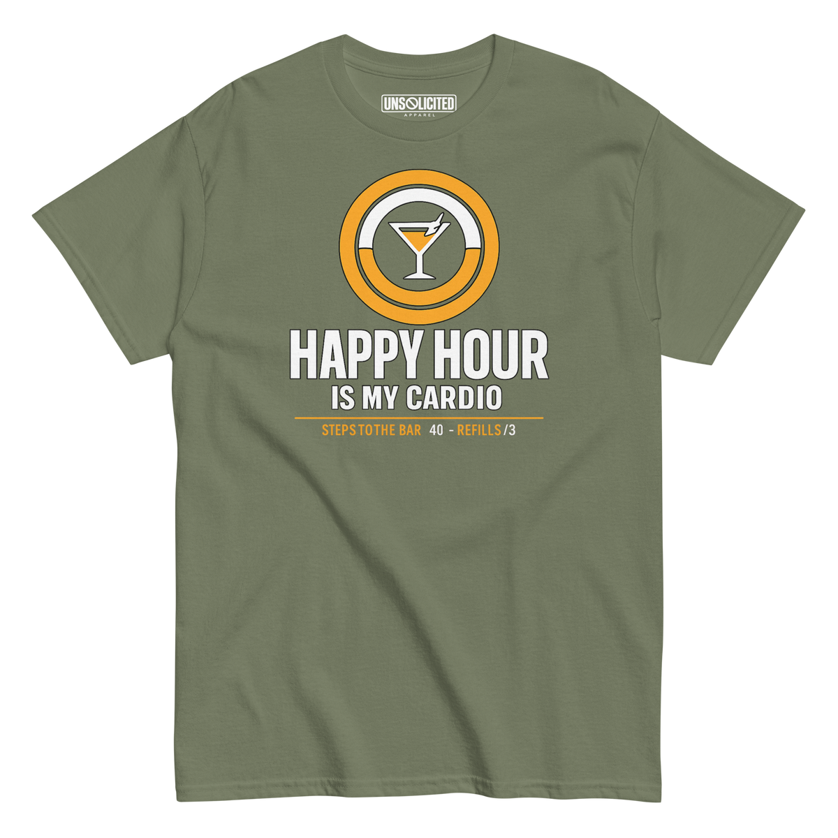 Happy Hour Is My Cardio Funny Drinking Shirt - Unsolicited Apparel