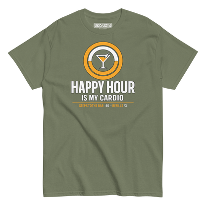 Happy Hour Is My Cardio Funny Drinking Shirt - Unsolicited Apparel