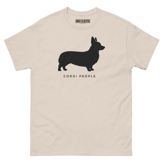 Corgi People Shirt in Natural, front view