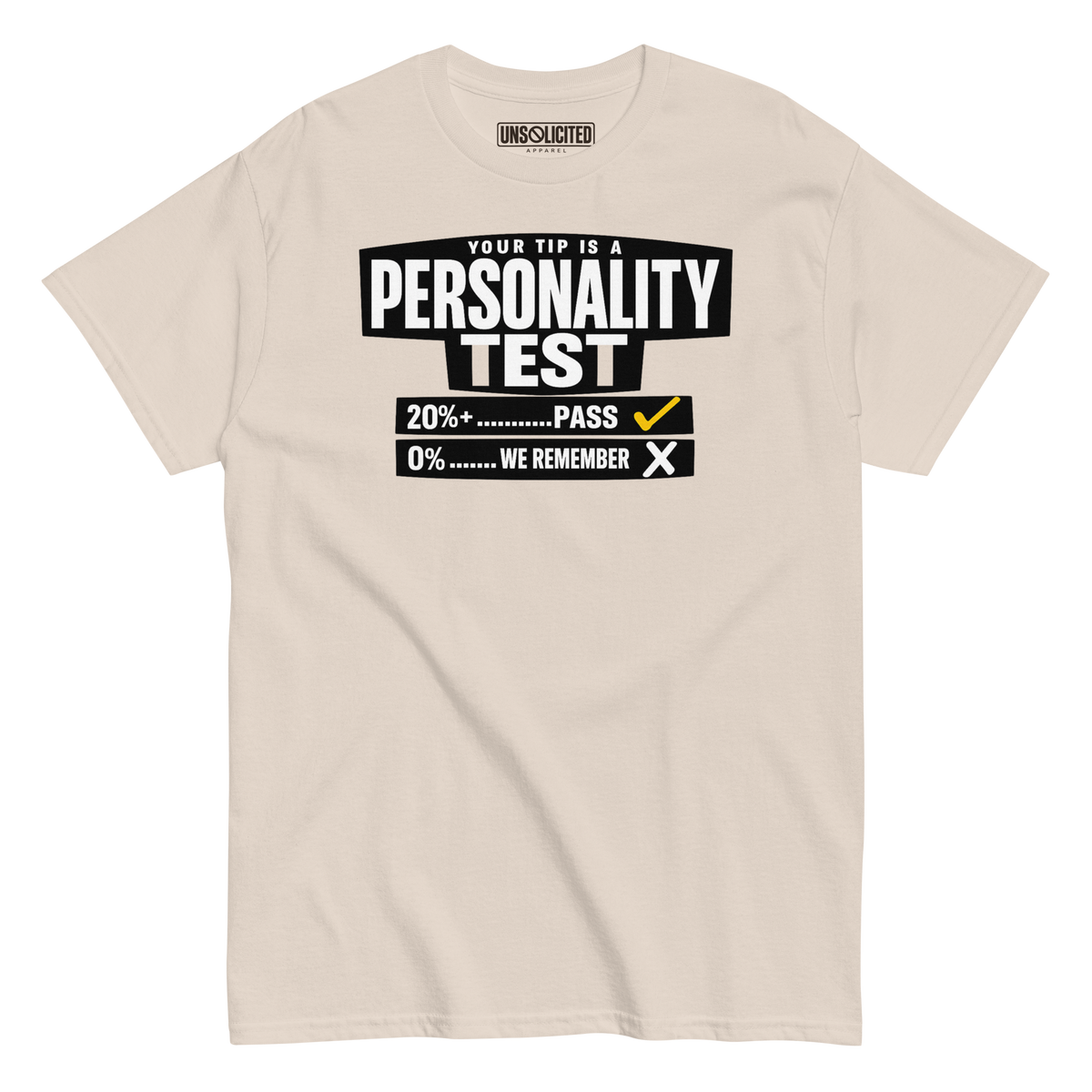 Your Tip Is a Personality Test Bartender Shirt - Unsolicited Apparel