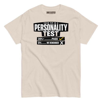 Your Tip Is a Personality Test Bartender Shirt - Unsolicited Apparel
