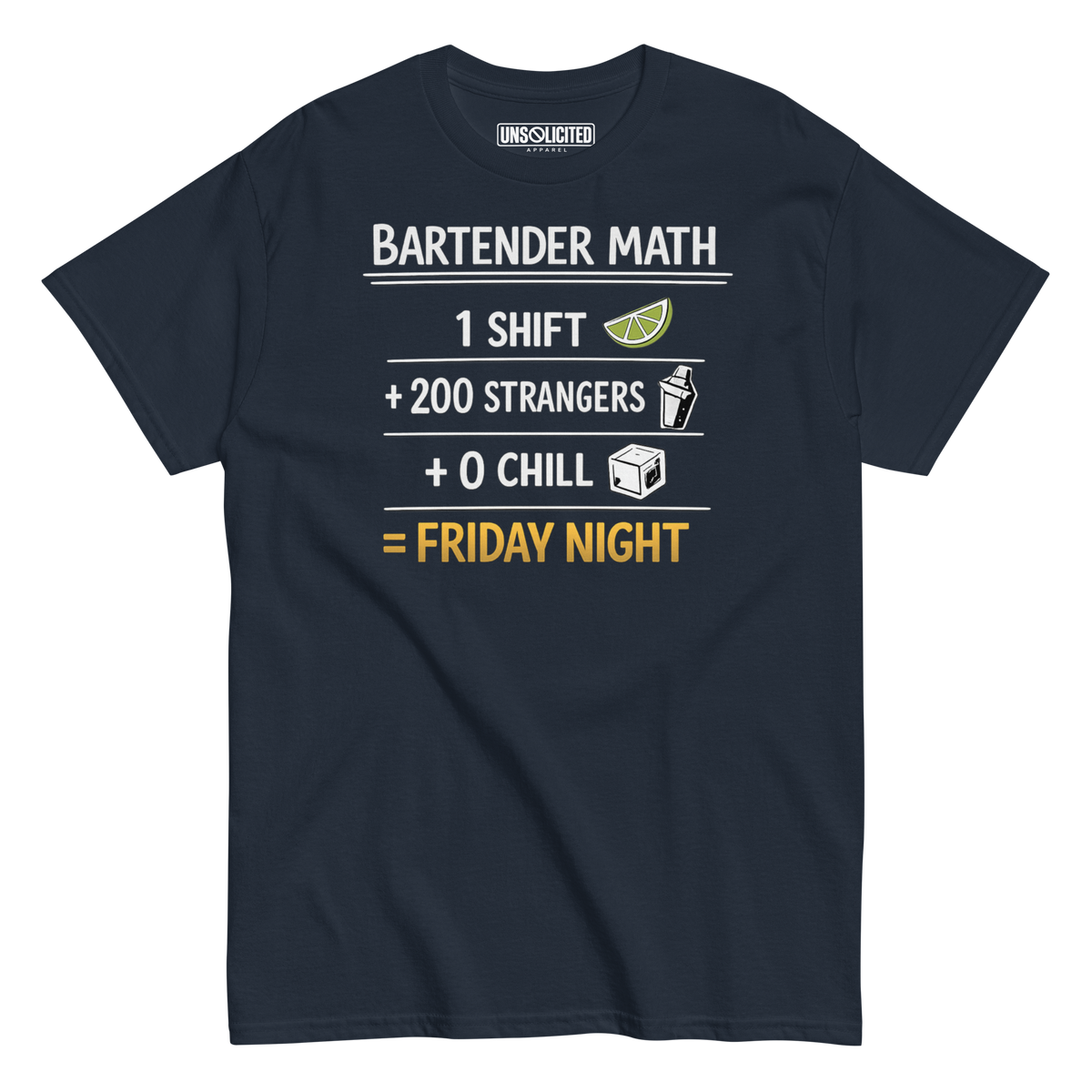 Bartender Math Shirt - Unsolicited Apparel