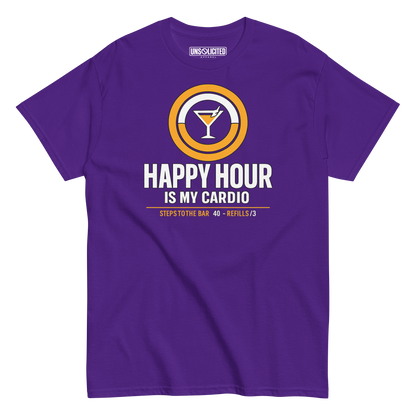 Happy Hour Is My Cardio Funny Drinking Shirt - Unsolicited Apparel
