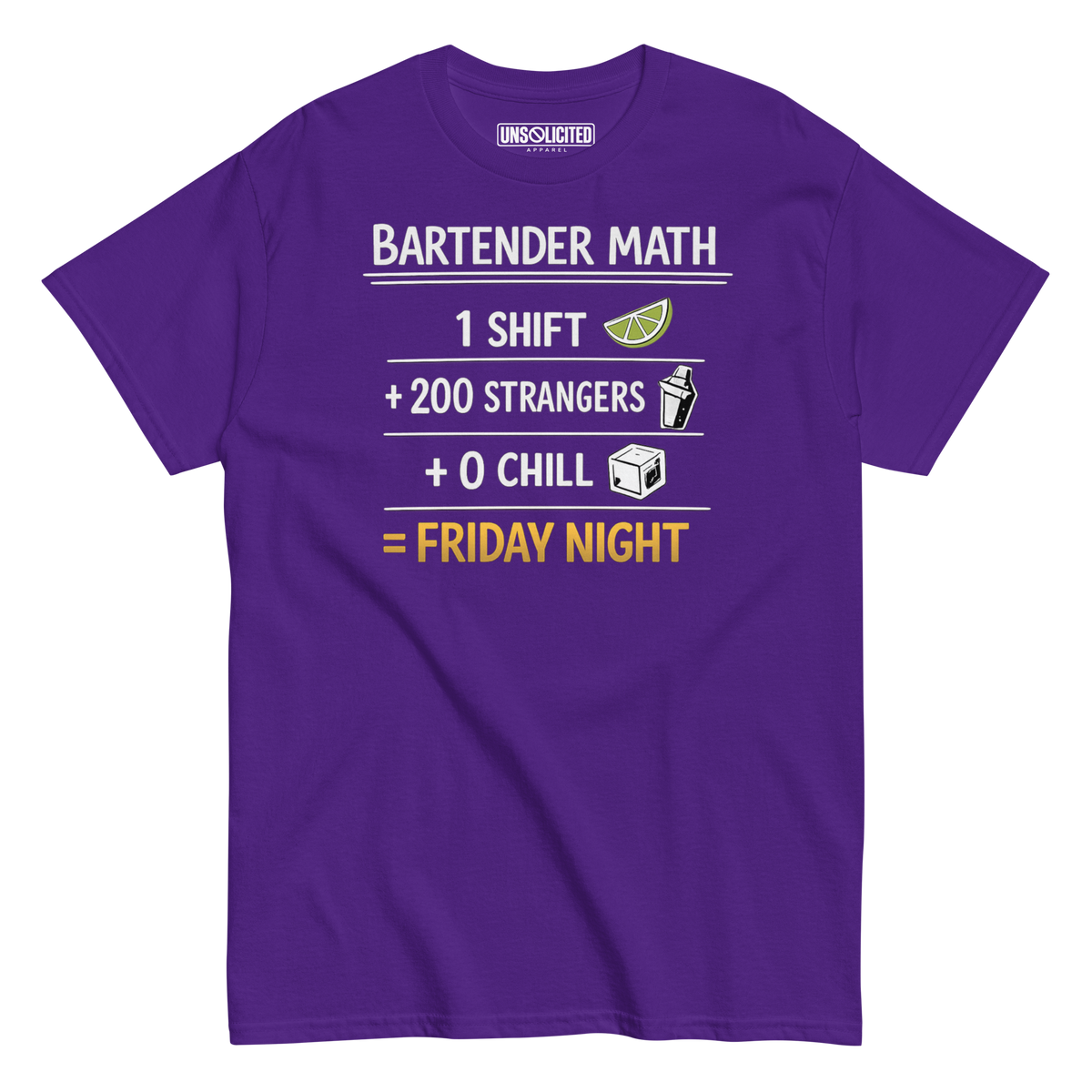 Bartender Math Shirt - Unsolicited Apparel