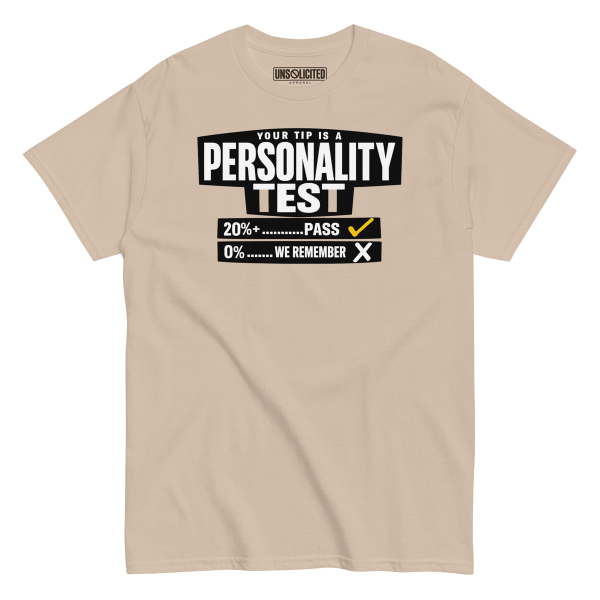 Your Tip Is a Personality Test Bartender Shirt - Unsolicited Apparel