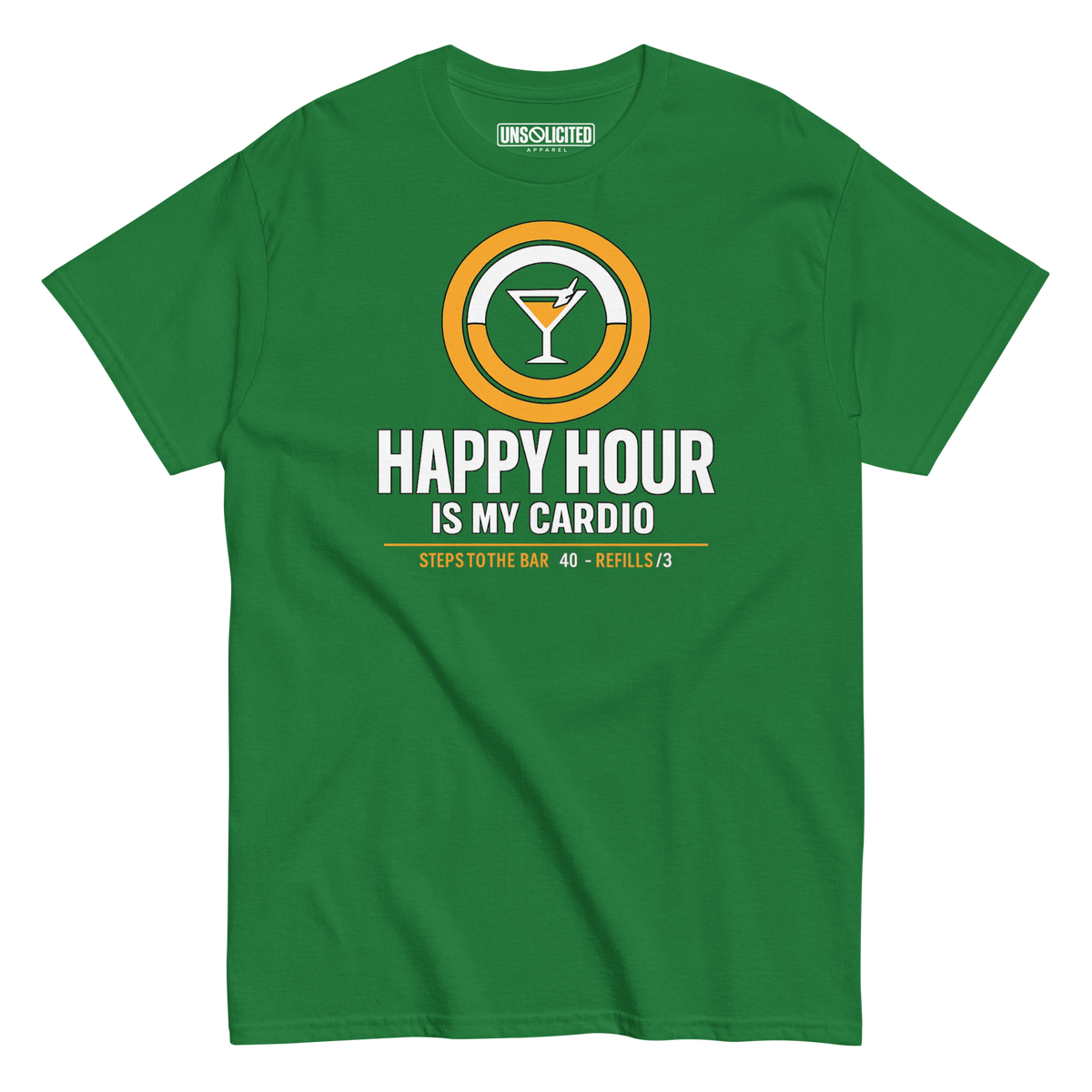 Happy Hour Is My Cardio Funny Drinking Shirt - Unsolicited Apparel