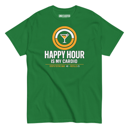 Happy Hour Is My Cardio Funny Drinking Shirt - Unsolicited Apparel