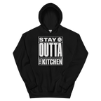 Stay Out of the Kitchen Pickleball Hoodie in Black, front view