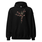 Dancing Skeleton Wildflowers Women's Halloween Hoodie - Unsolicited Apparel