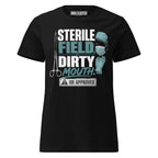 Sterile Field, Dirty Mouth Surgical Tech Shirt in Black, front view
