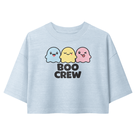 Boo Crew Cropped Tee – Women's Halloween Crop Top - Unsolicited Apparel