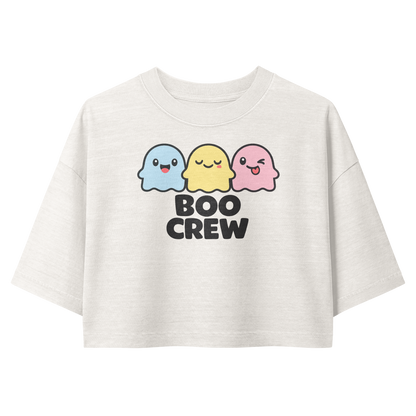 Boo Crew Cropped Tee – Women's Halloween Crop Top - Unsolicited Apparel