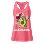 Ava-Cardio funny avocado workout tank top in Hot Pink