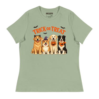 Trick or Treat Dog Mom Shirt – Funny Halloween Dog Tee - Unsolicited Apparel